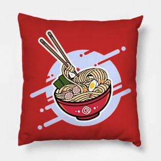 Cute ramen bowl Pillow