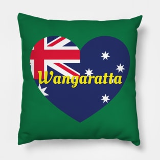 Wangaratta VIC Australia Australian Flag Heart Pillow