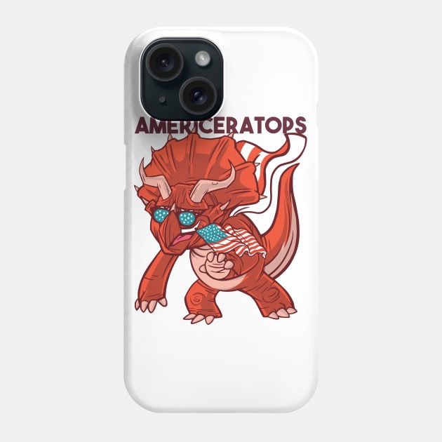 AMERICAN TRICERATOPS Phone Case by madeinchorley