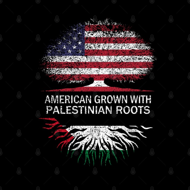 American Grown with Palestinian Roots USA Flag by silvercoin