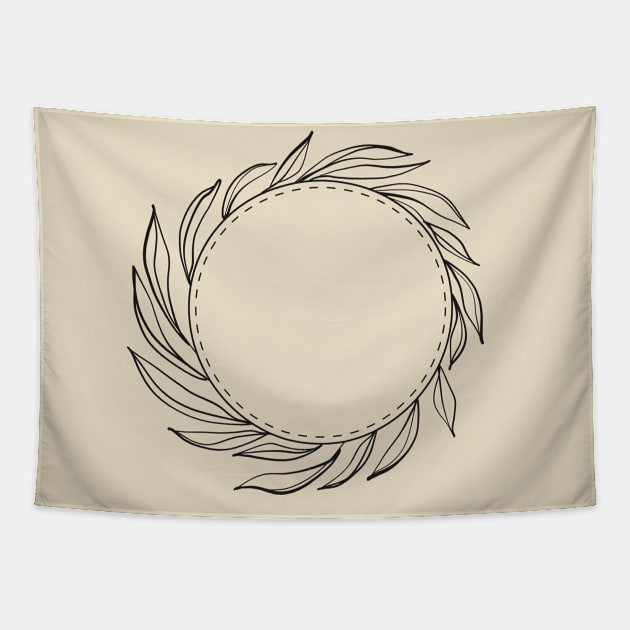 floral wreath Tapestry by InspirationalDesign