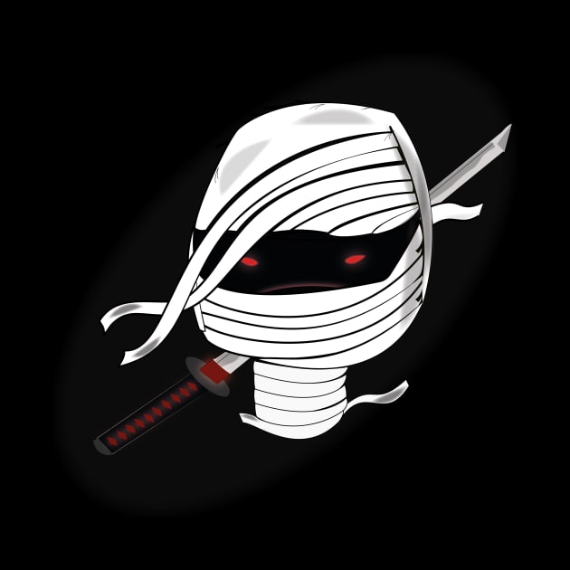 Ninja head with sword by SHS7