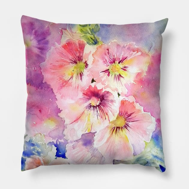 Cottage Garden Summer Pillow by RSHarts