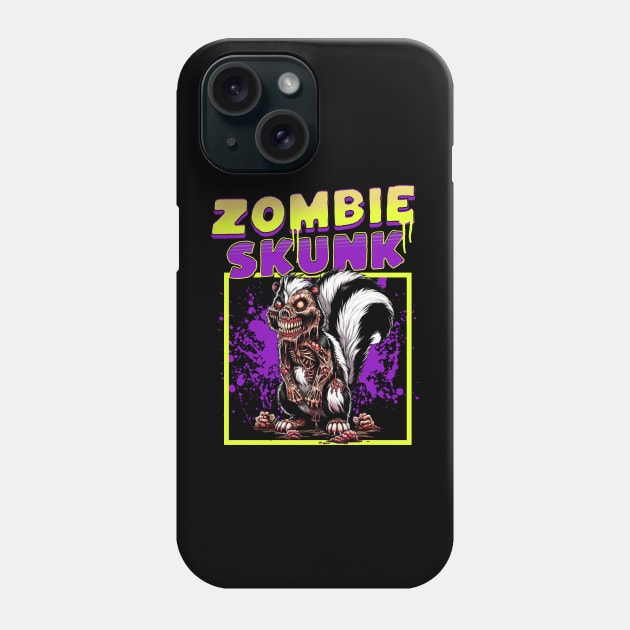 Zombie Skunk funny Phone Case by woormle