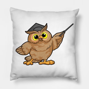 Owl as Teacher with Pointer Pillow