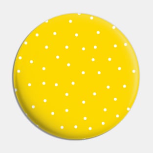 White Polka Dots on Yellow Background Pin