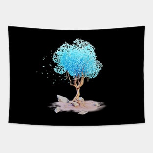 Blue Tree Tapestry