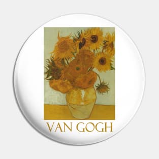 Sunflowers in a Vase by Vincent van Gogh Pin