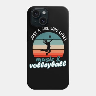 Girls sport volleyball music women team hobby Phone Case