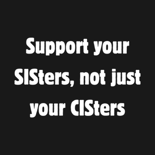 Support your sisters, not just your cis-ters T-Shirt