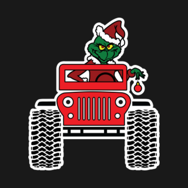 Download Grinch in a Jeep - Christmas Car - Hoodie | TeePublic