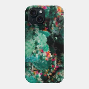 Painted cactus flowers pattern oil painting Phone Case