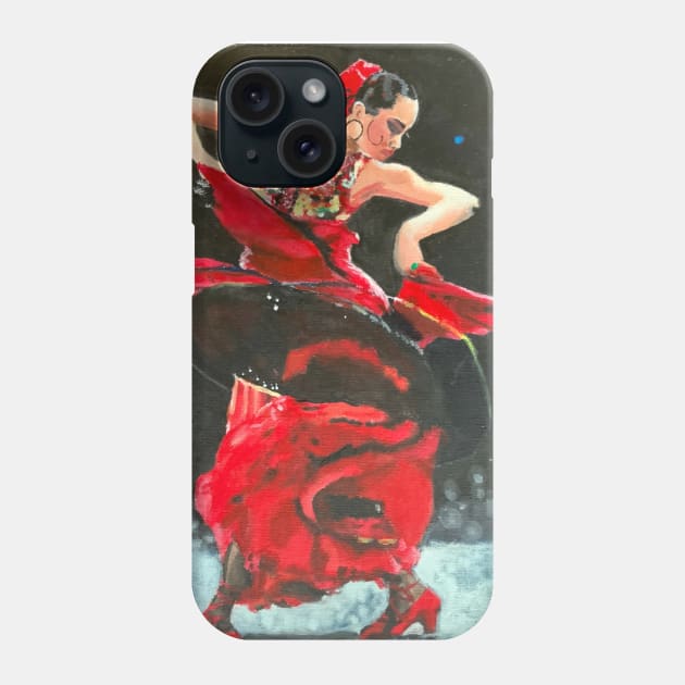 Flamenco dancer Phone Case by Audrey Nagle
