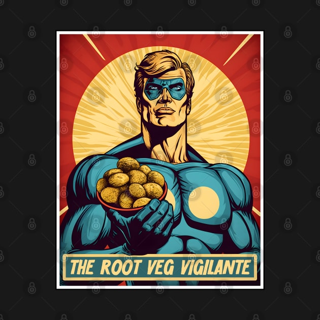 The Root Veg Vigilante - Vegan Superhero by Dazed Pig