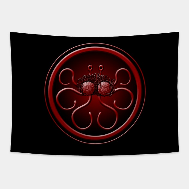 Noodly Hydra (no text) Tapestry by mockfu