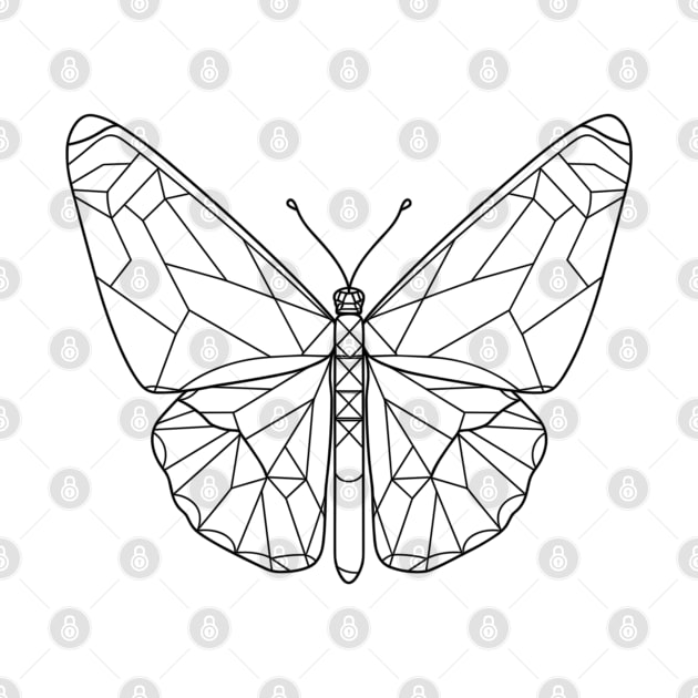 Butterfly One line art geometric style by Sara-Design2