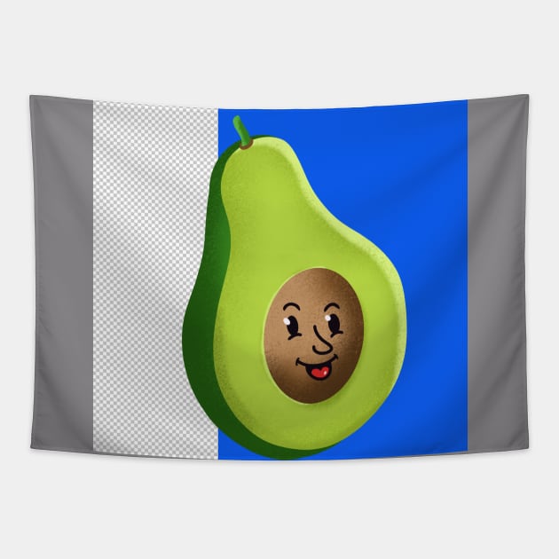 Funny Avocado Design Tapestry by Mako Design 