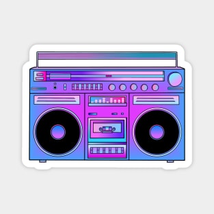 Musical Cotton Candy Blue Pink Boombox Magnet