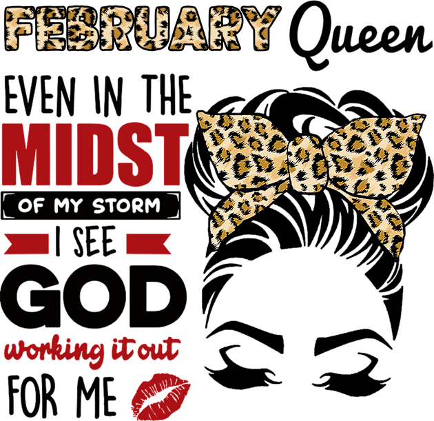 February Queen Even In The Midst Of The Storm Kids T-Shirt by louismcfarland