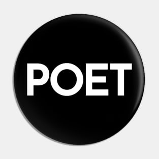 POET WHITE Pin