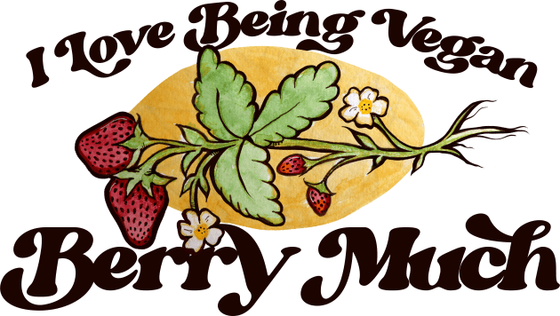 I love being vegan BERRY MUCH Kids T-Shirt by bubbsnugg