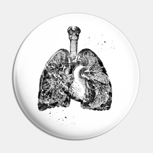 Lungs and Heart Pin