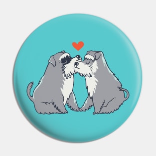 Schnauzer kisses Pin