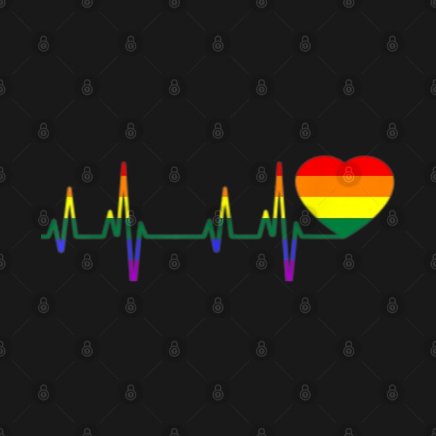 LGBT Heartbeat , Heartbeat lgbt , LGBT heartbeat LGBT rainbow heartbeat gay and lesbian pride , LBGT Gift Heartbeat Pride by hijazim681