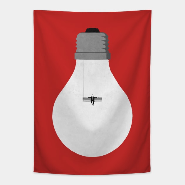 Relaxing lightbulb Tapestry by maivisto