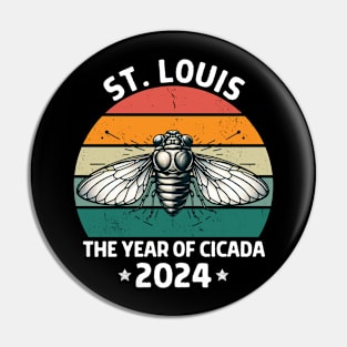 Retro cicada 2024 St Louis cicada invasion Pin