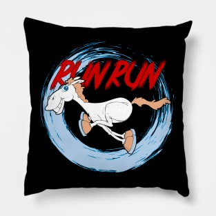 Run Run Cartoon Horse Pillow