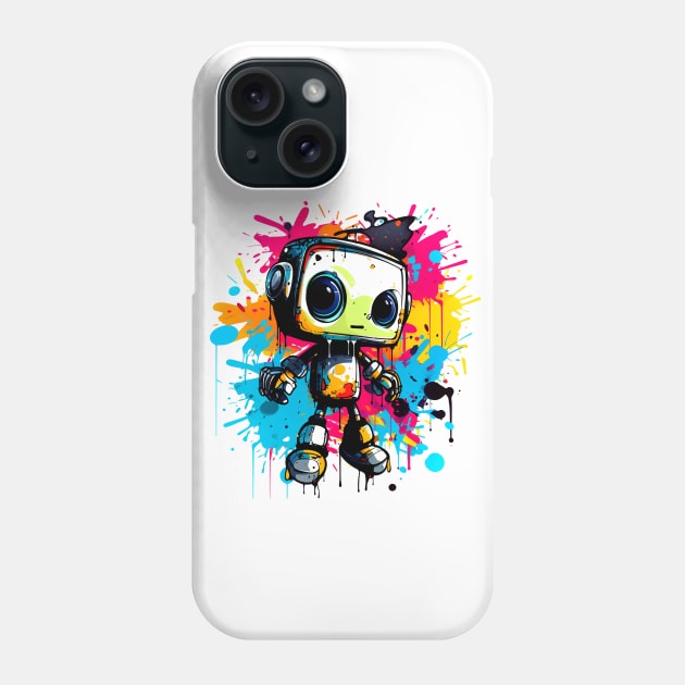 Cute cartoon Robot. Funny cyborg. Phone Case by AndreKENO