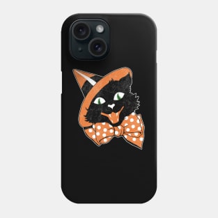 Vintage Halloween Black Cat Phone Case