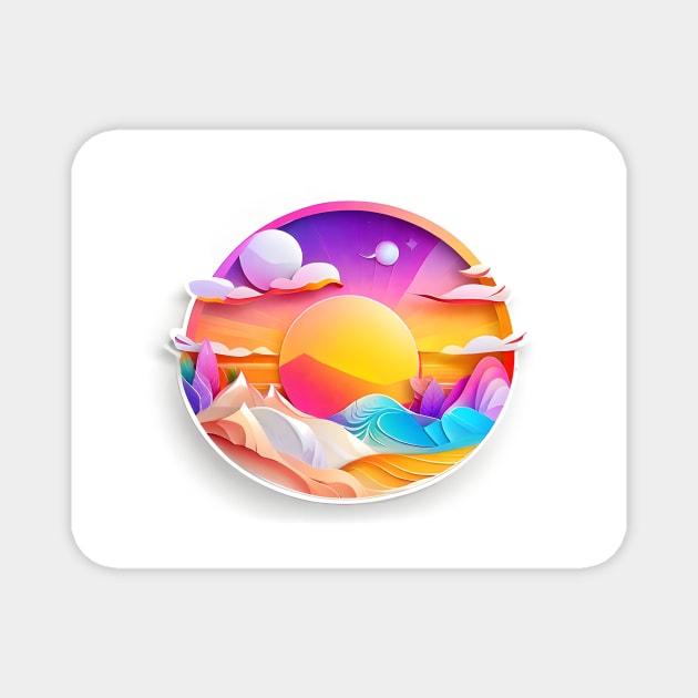 Summer vibrant design Magnet by HANART