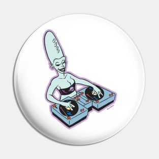 Alien DJ Gal Pin