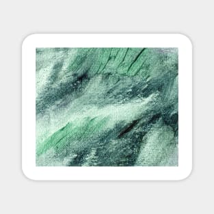 Abstract Oil Painting Emerald Green 11c1 Magnet