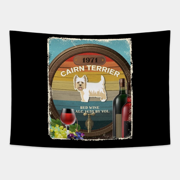 Cairn Terrier Gift- Cairn Terrier Wine Design for Cairn Terrier Lovers Tapestry by StudioElla