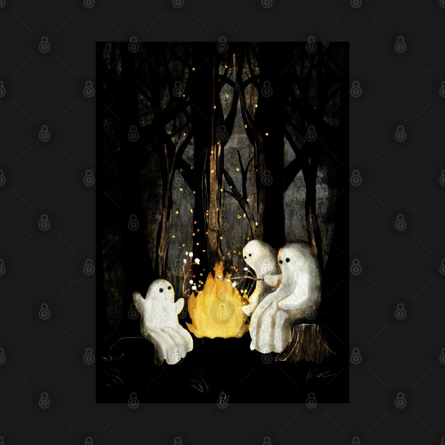 Marshmallows and ghost stories by KatherineBlowerDesigns