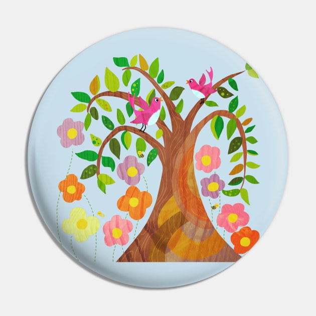 Birds and Bees and Flowers and Trees Pin by LittleBunnySunshine