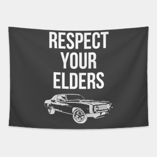 respect your elder vintage car Tapestry