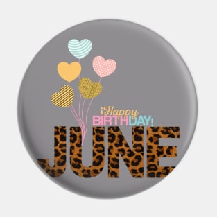 Happy birthday June,June birthday gift Pin