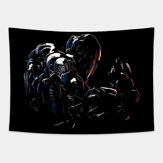 Terminator repairs its arm Tapestry by Nikokosmos