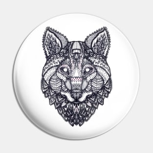 Tribal Wolf Pin