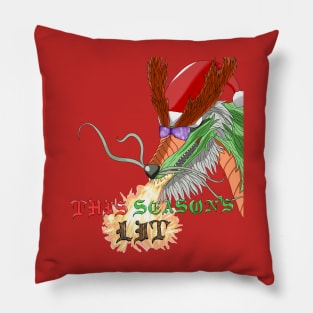 Christmas Dragon Pillow