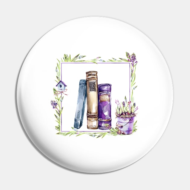 Reading Book Lover Pin by HobbyAndArt