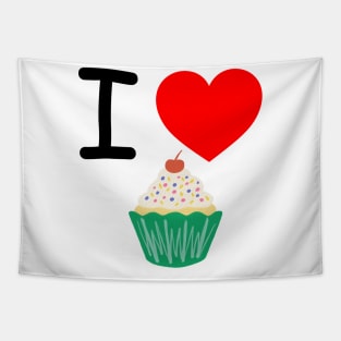 I Heart Cupcakes Tapestry