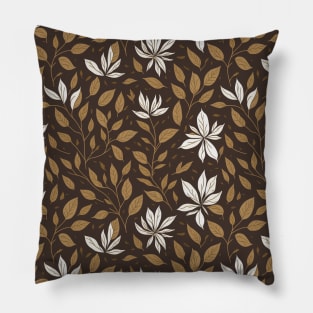 Seamless pattern with leaves. Pillow
