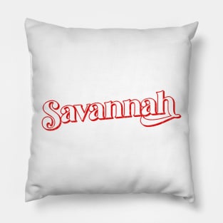 Savannah / Retro Typography Design Pillow