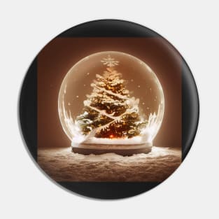 Merry Christmas Snowglobe II Pin