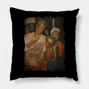 Pippen and Jordan Vintage Pillow